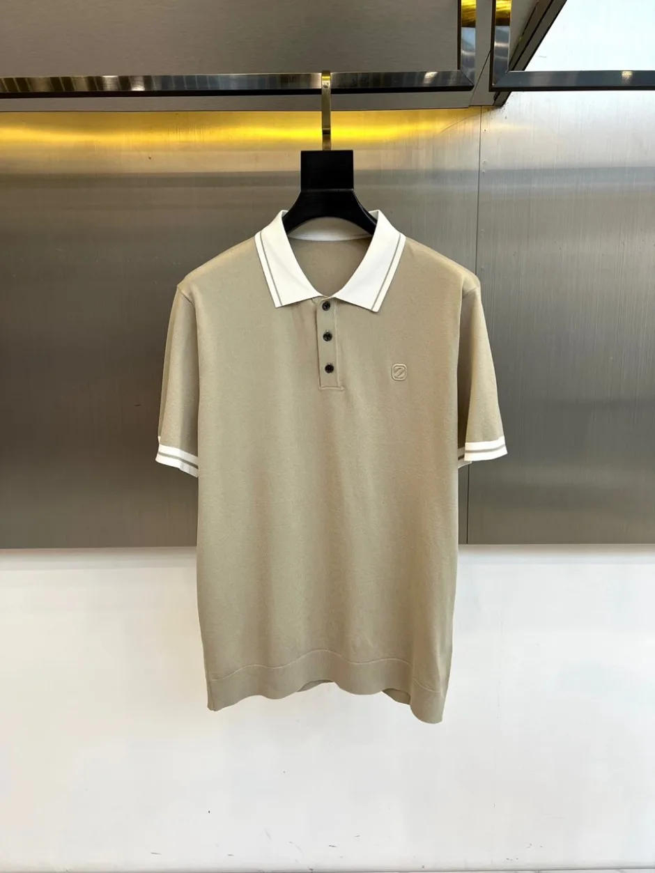 定番 カジュアル 配色 ポロシャツ エルメネジルド・ゼニア Tシャツ 偽物 ベージュ 定番 カジュアル 配色 ポロシャツ エルメネジルド・ゼニア Tシャツ 偽物 ベージュ