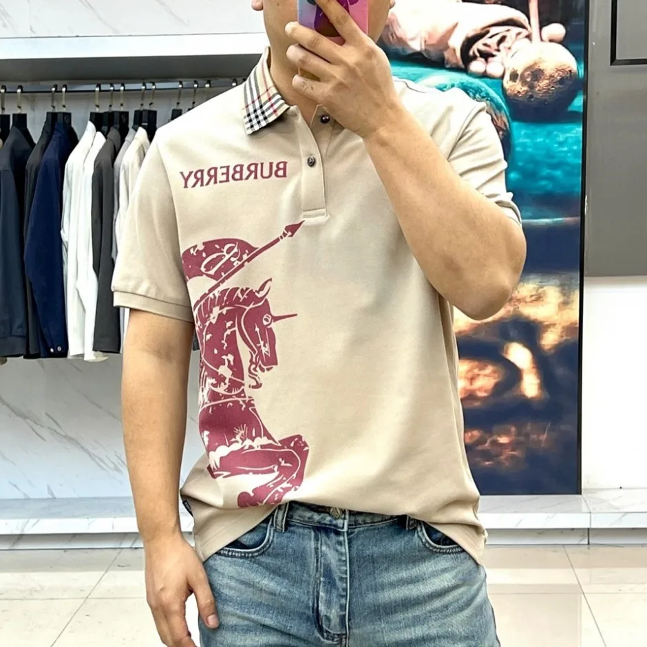 バーバリー Tシャツ 偽物 EKD コットンピケ 半袖 ポロシャツ ベージュ バーバリー Tシャツ 偽物 EKD コットンピケ 半袖 ポロシャツ ベージュ