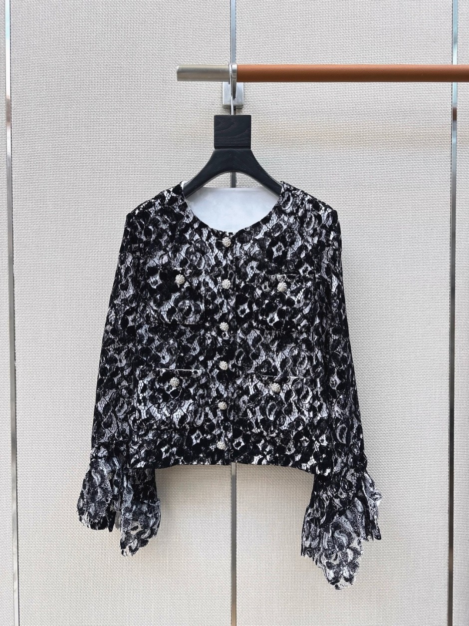 正規品 希少激レア レース シャネル ジャケット ロゴ総柄 シャネル