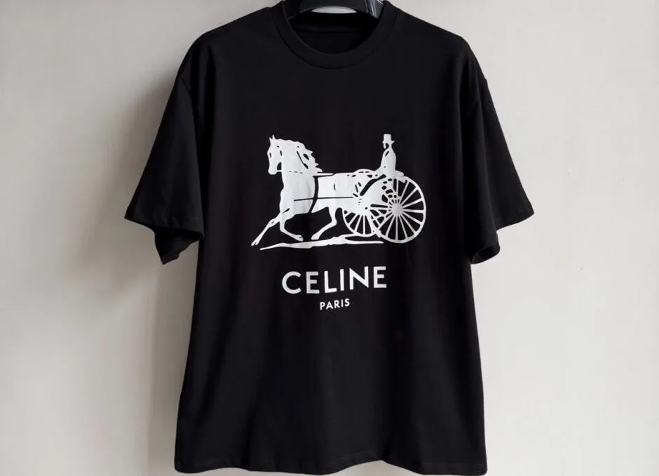 ベーシック ロゴ コットン 半袖Tシャツ セリーヌ Tシャツ 偽物 ブラック ベーシック ロゴ コットン 半袖Tシャツ セリーヌ Tシャツ 偽物 ブラック