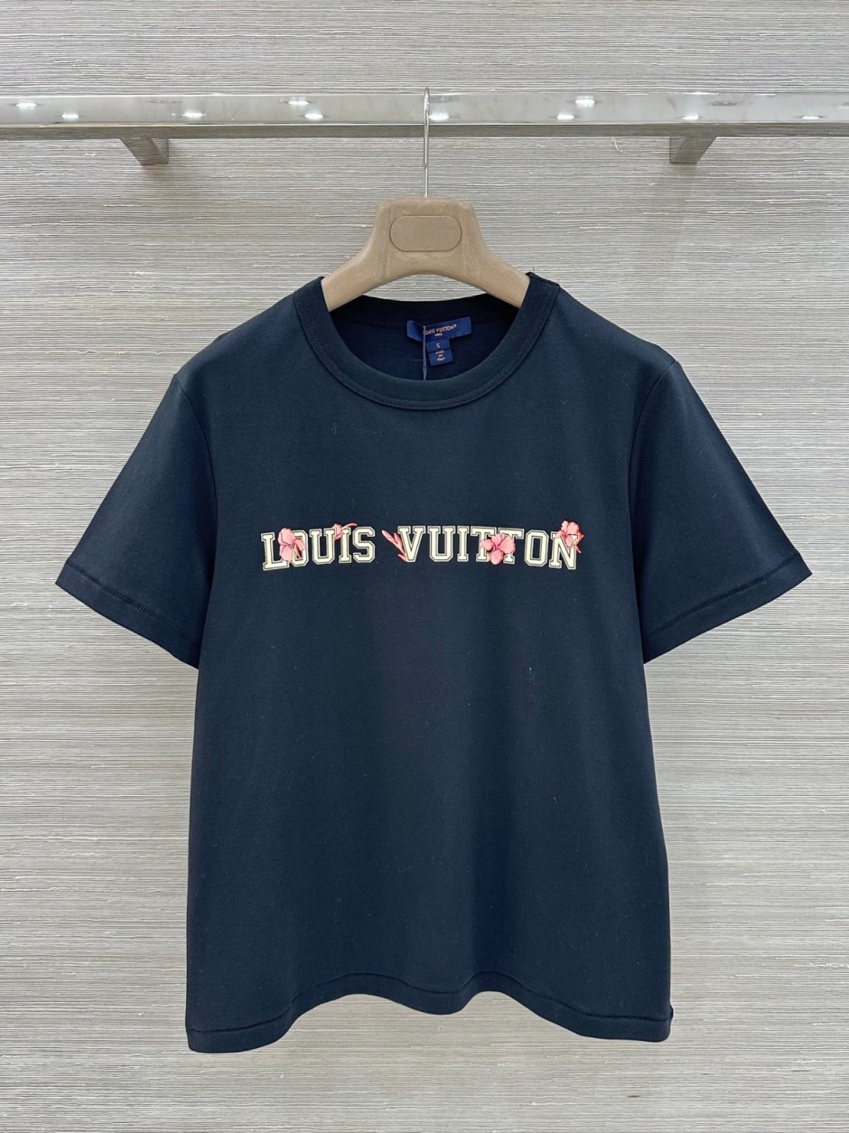 LOUISVUITTONプリントTシャツM ルイ・ヴィトン LV コンサート プリント Tシャツ ブラック メンズ