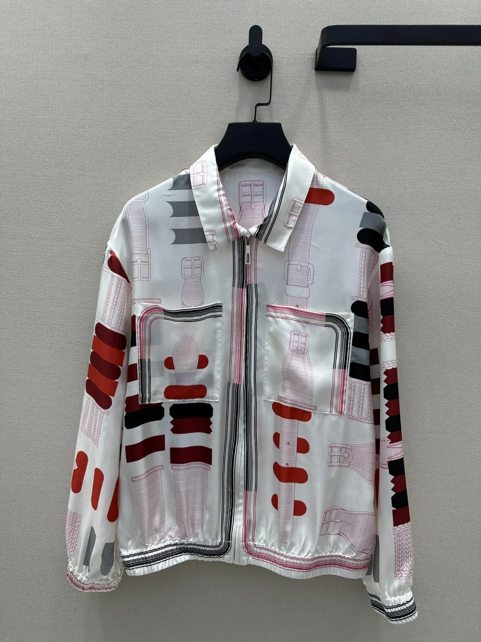エルメス ジャケット コピー 注目される プリント ブルゾン ジップアップ