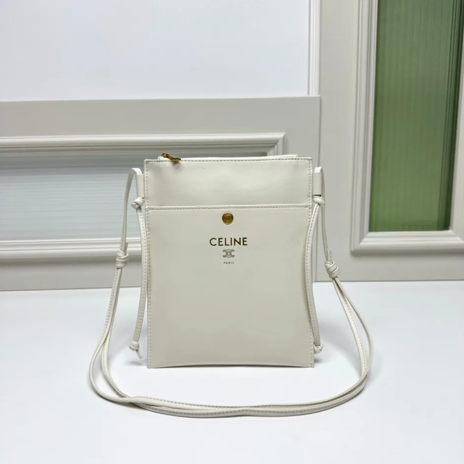 シンプル 上品 フラットショルダーバッグ セリーヌ バッグ コピー ホワイト シンプル 上品 フラットショルダーバッグ セリーヌ バッグ コピー ホワイト