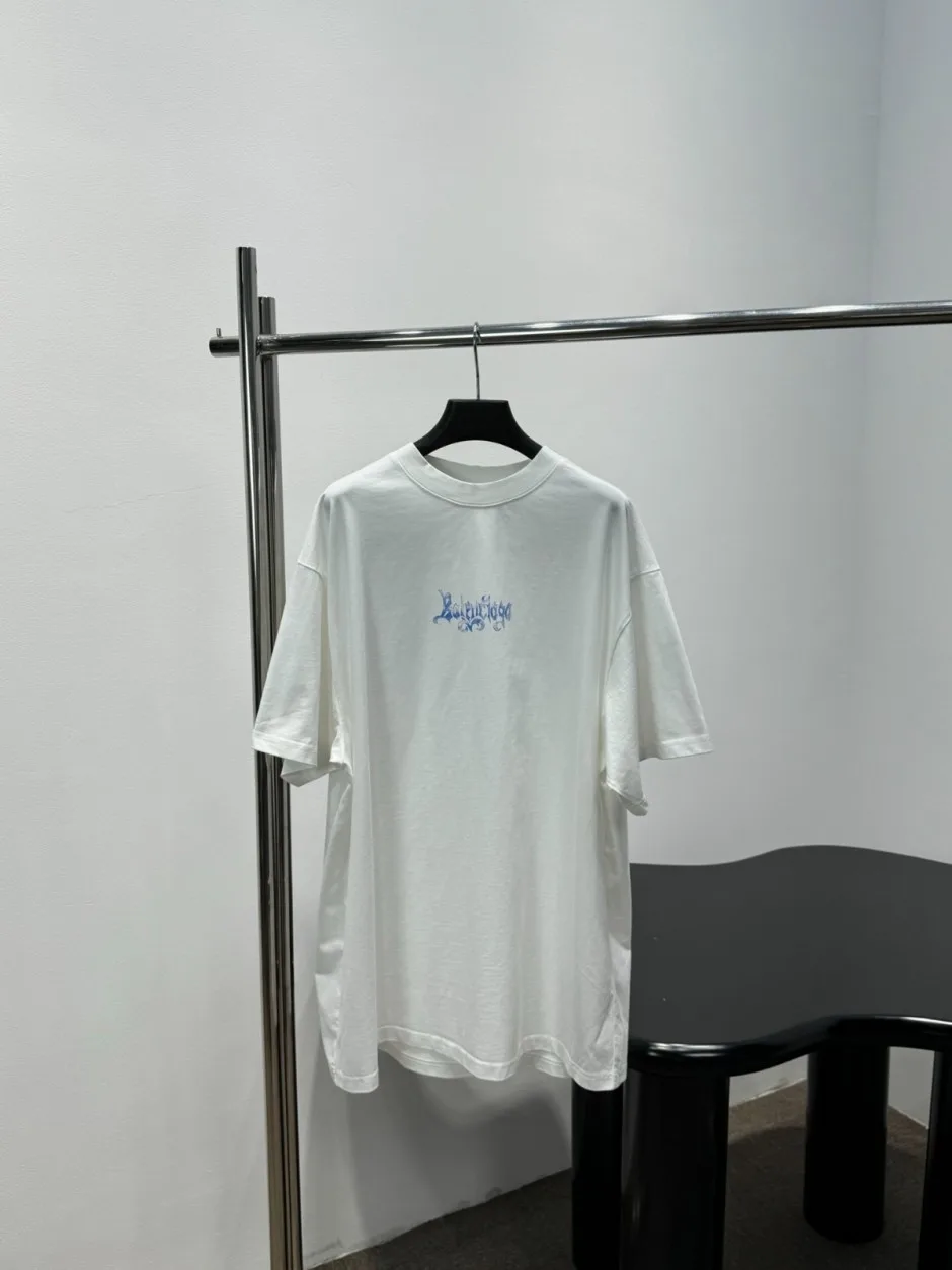 バレンシアガ Tシャツ 偽物 ユニセックス プリント クルーネック 半袖Tシャツ