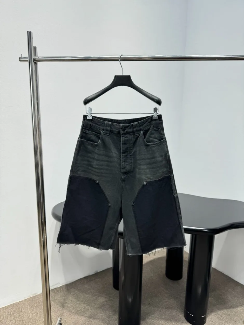 スタイリッシュ デニムショートパンツ バレンシアガ パンツ 偽物 ユニセックス スタイリッシュ デニムショートパンツ バレンシアガ パンツ 偽物 ユニセックス