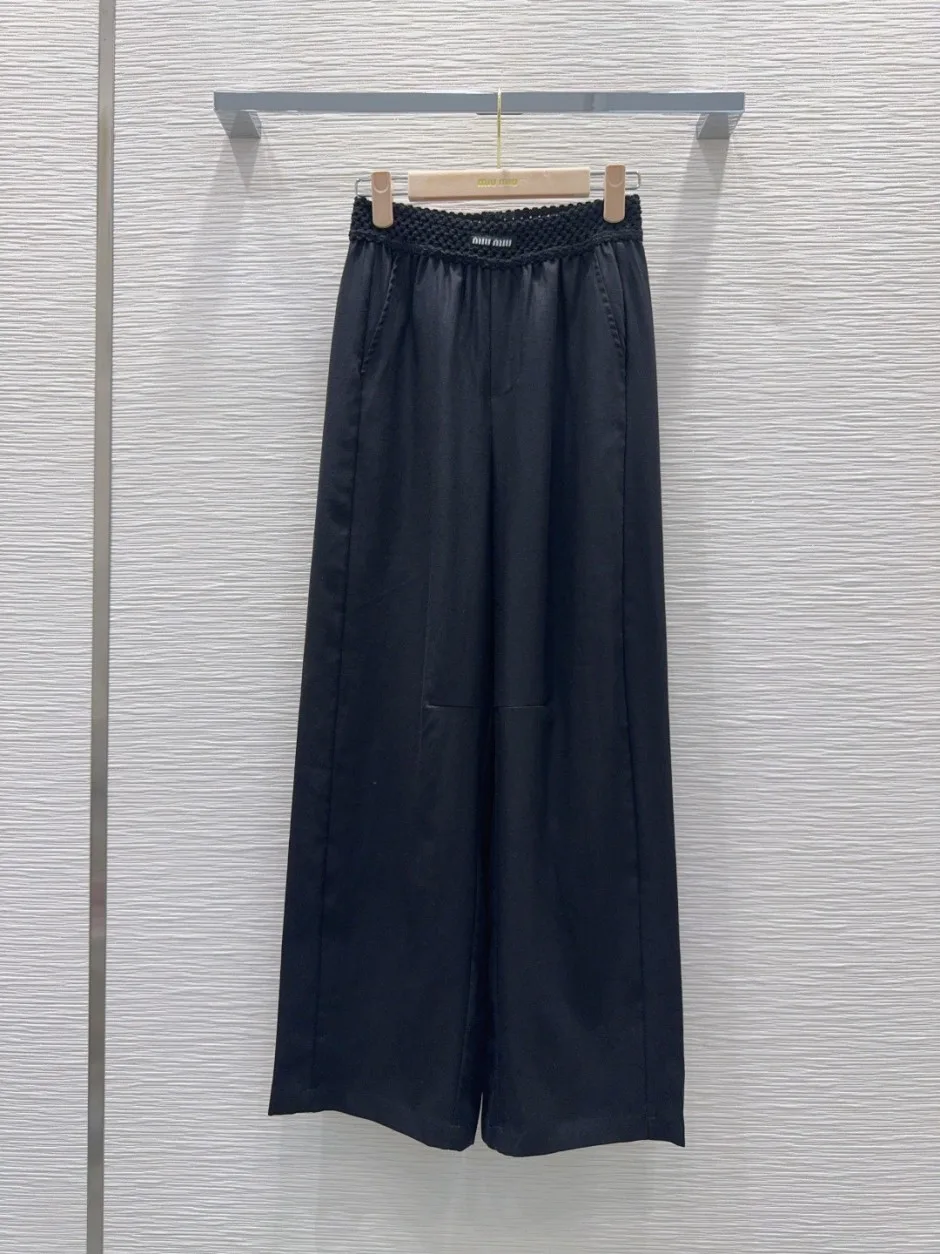 クロシェウエスト ワイドパンツ ミュウミュウ パンツ 偽物 ブラック クロシェウエスト ワイドパンツ ミュウミュウ パンツ 偽物 ブラック