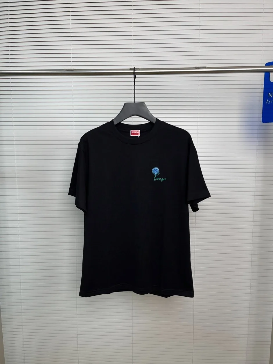 エンブロイダリー コットン 半袖Tシャツ ケンゾー Tシャツ コピー ブラック エンブロイダリー コットン 半袖Tシャツ ケンゾー Tシャツ コピー ブラック