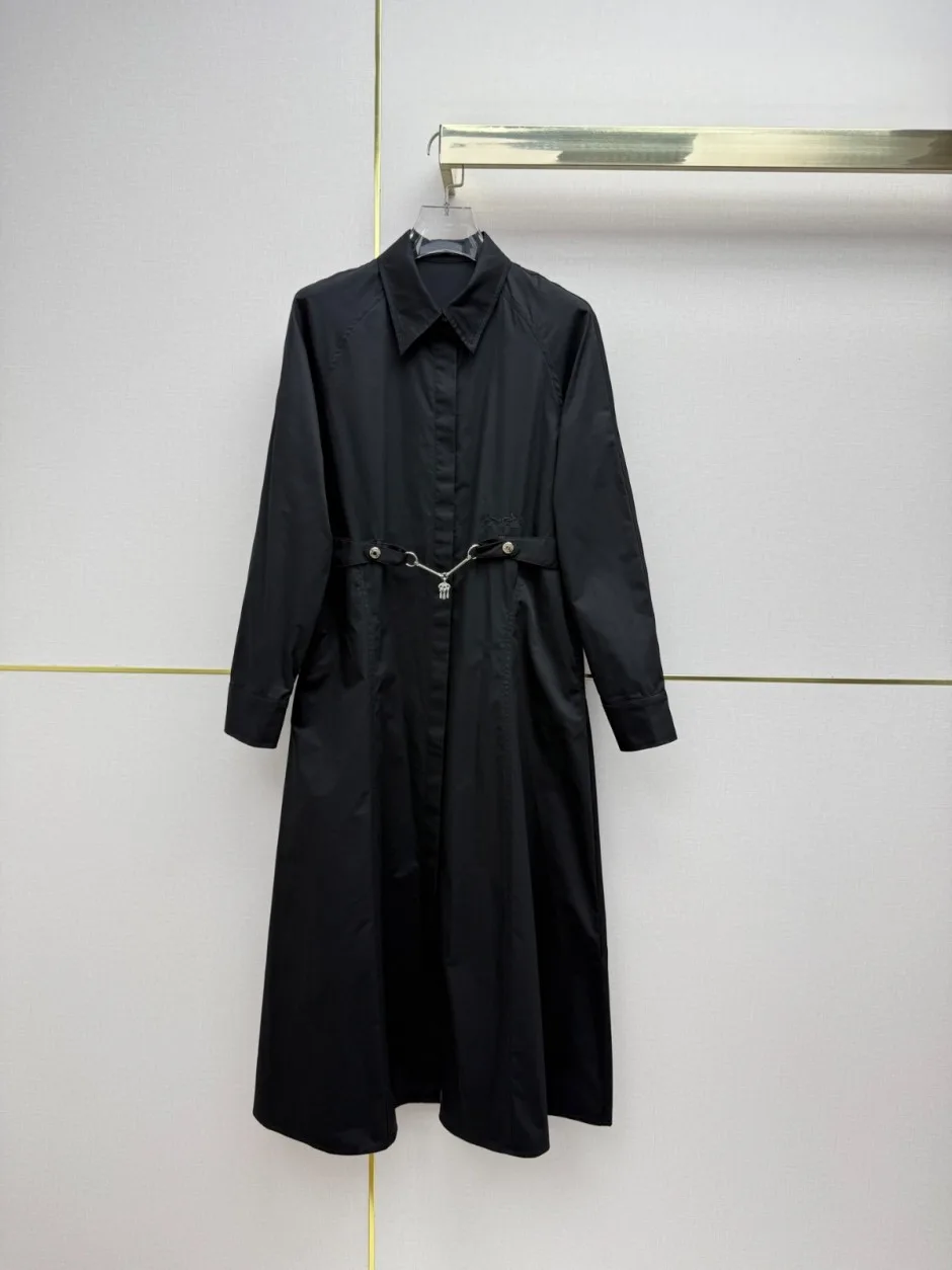 シンプル コットン シャツワンピース エルメス ワンピース 偽物 ブラック シンプル コットン シャツワンピース エルメス ワンピース 偽物 ブラック