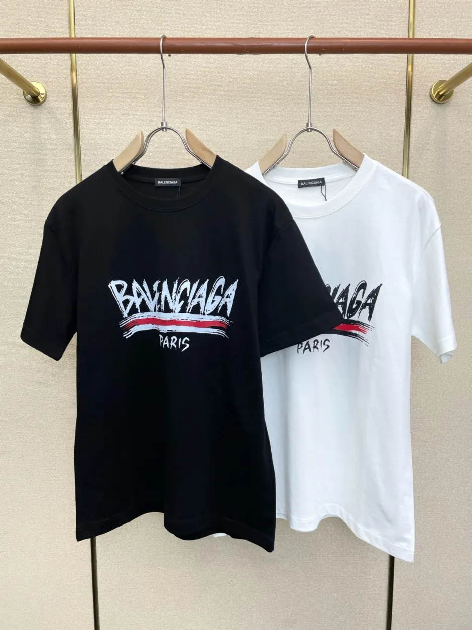 ロゴ入り クルーネック 半袖Tシャツ バレンシアガ Tシャツ 偽物 カジュアル ロゴ入り クルーネック 半袖Tシャツ バレンシアガ Tシャツ 偽物 カジュアル