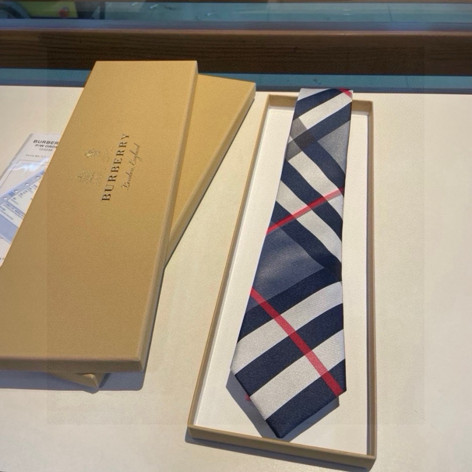 1784518251779884.jpg スタイリッシュ チェック柄 シルクネクタイ バーバリー ネクタイ 偽物