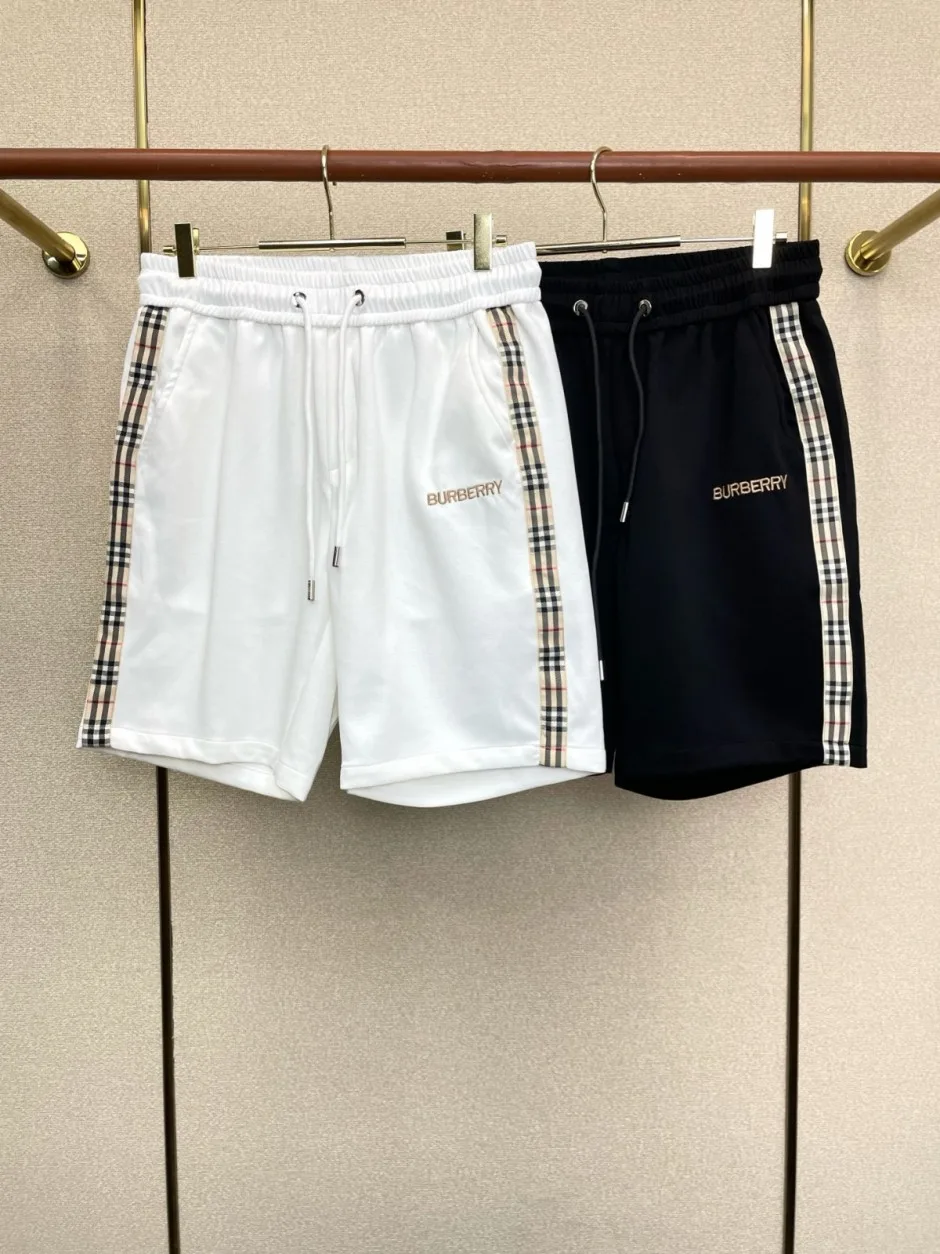 カジュアル チェックトリム ショートパンツ バーバリー パンツ 偽物 合わせやすい