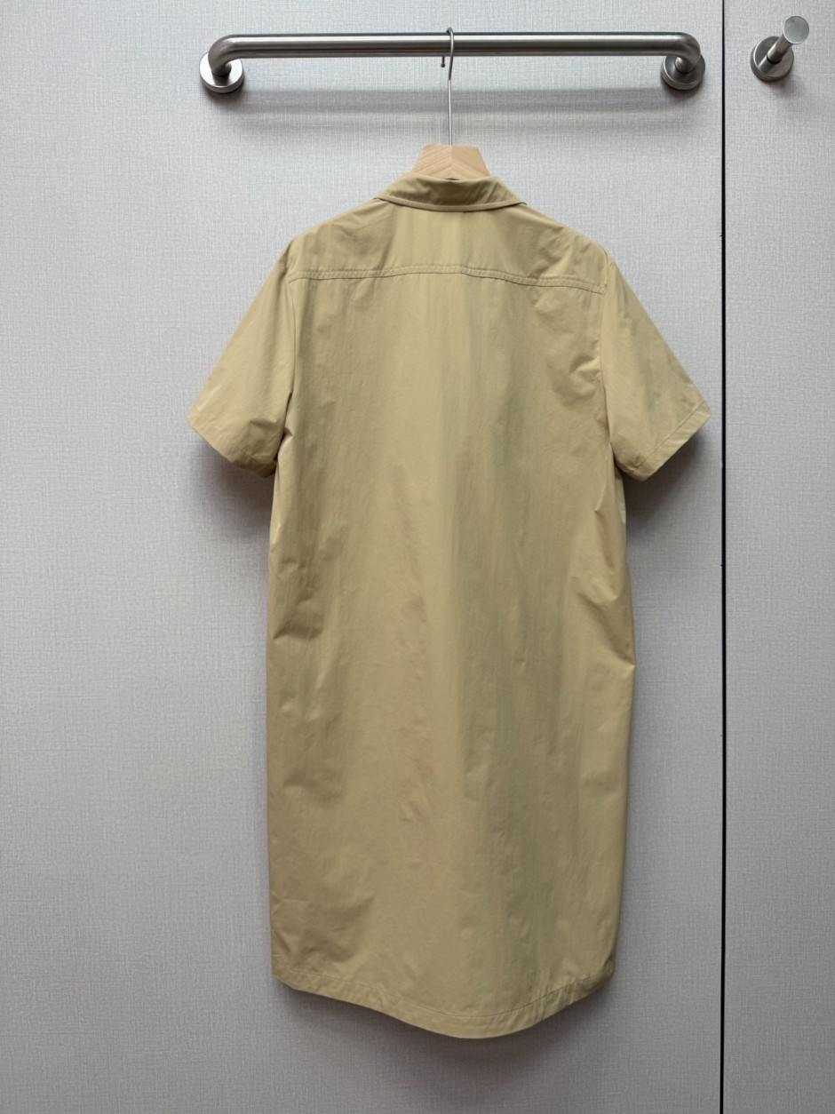 1784545555772474.jpg カジュアル 上品 半袖 ポロワンピース バーバリー ワンピース 偽物 カーキ