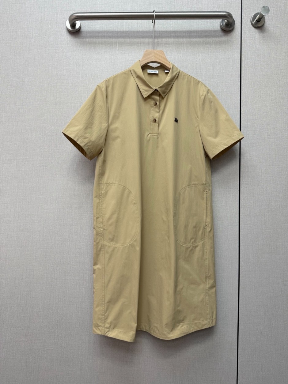 カジュアル 上品 半袖 ポロワンピース バーバリー ワンピース 偽物 カーキ カジュアル 上品 半袖 ポロワンピース バーバリー ワンピース 偽物 カーキ