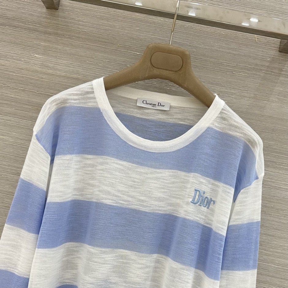 1784789129879749.jpg クリスチャン・ディオール Tシャツ コピー カジュアル ボーダー柄 長袖ニットトップス
