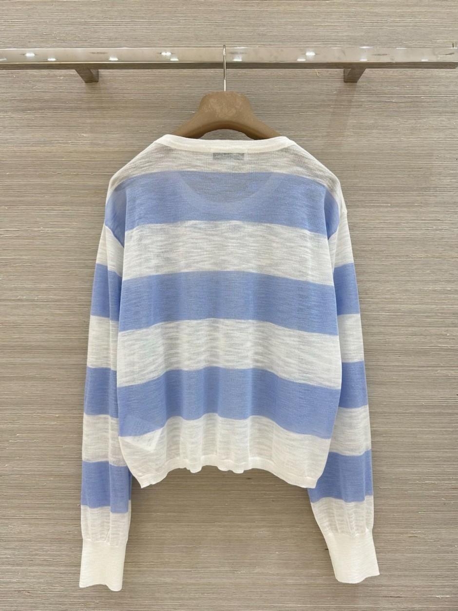 1784789134514767.jpg クリスチャン・ディオール Tシャツ コピー カジュアル ボーダー柄 長袖ニットトップス