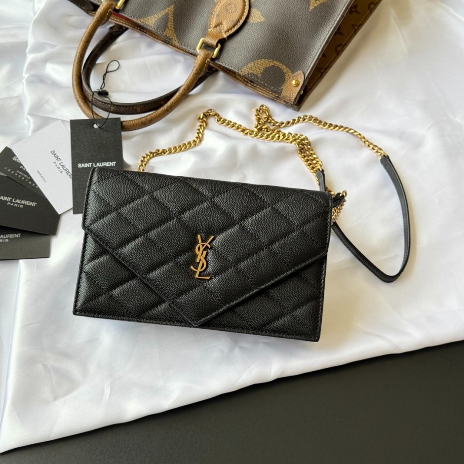 1784879332722753.jpg イヴ・サンローラン バッグ スーパーコピー YSL キルティング チェーンショルダーバッグ ブラック