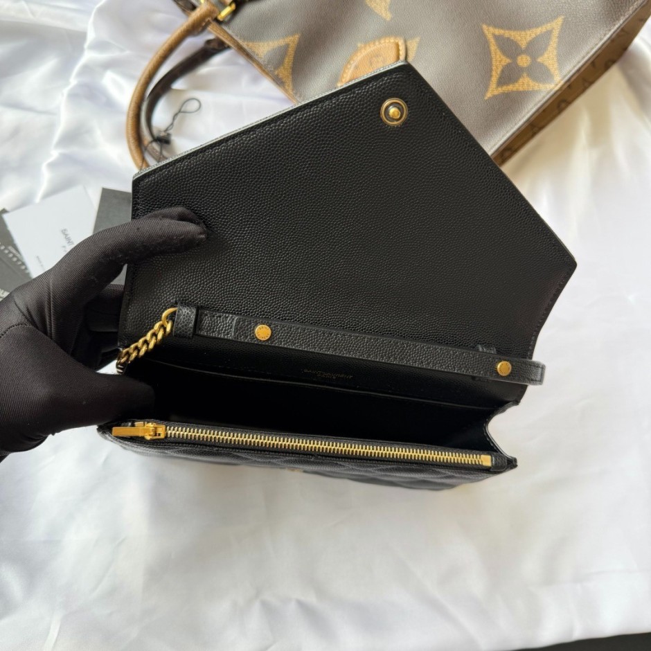 1784879333701062.jpg イヴ・サンローラン バッグ スーパーコピー YSL キルティング チェーンショルダーバッグ ブラック