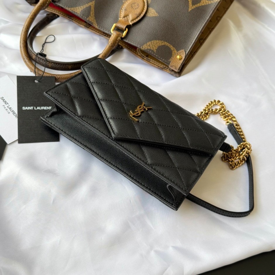 1784879334694073.jpg イヴ・サンローラン バッグ スーパーコピー YSL キルティング チェーンショルダーバッグ ブラック