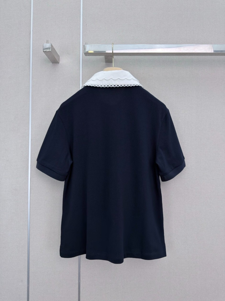 大人可愛い ミュウミュウ Tシャツ 偽物 コットン 半袖ポロシャツ