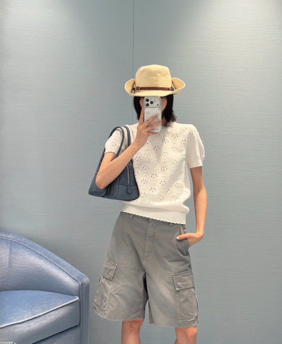 1785052858595785.jpg カジュアル カーゴハーフパンツ ミュウミュウ パンツ 偽物 合わせやすい
