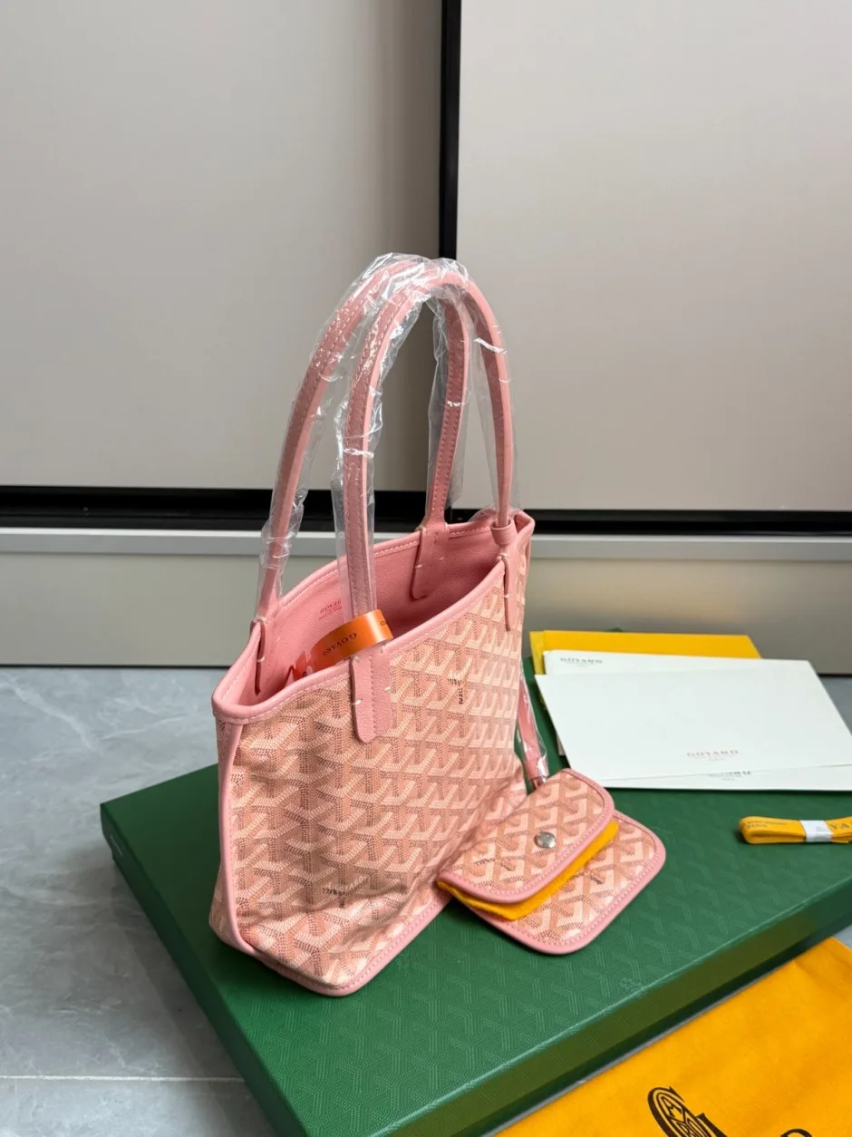 ゴヤール バッグ スーパーコピー アンジュ トートバッグ ミニポーチ ピンク