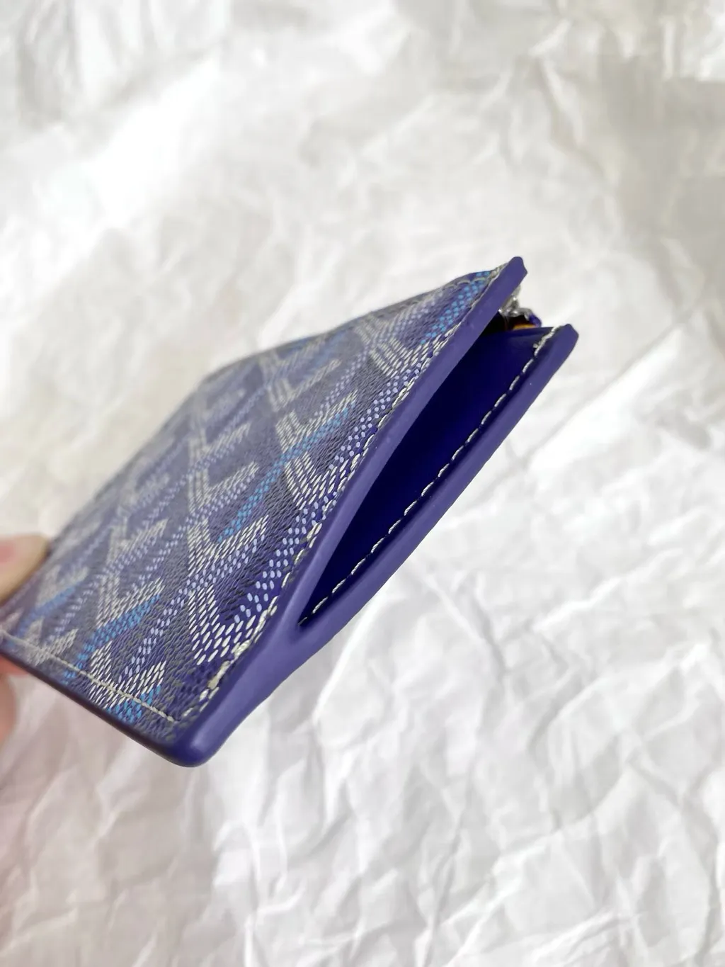 1785124014798160.jpg ブルボン ジップ付きカードホルダー ゴヤール 財布 スーパーコピー ブルー