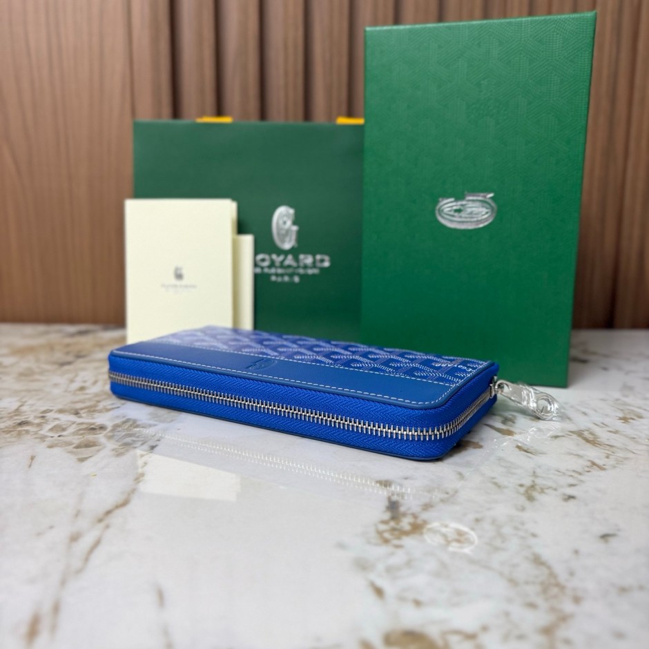 ゴヤール スーパーコピー 人気 マティニョンGM ウォレット 長財布 ブルー
