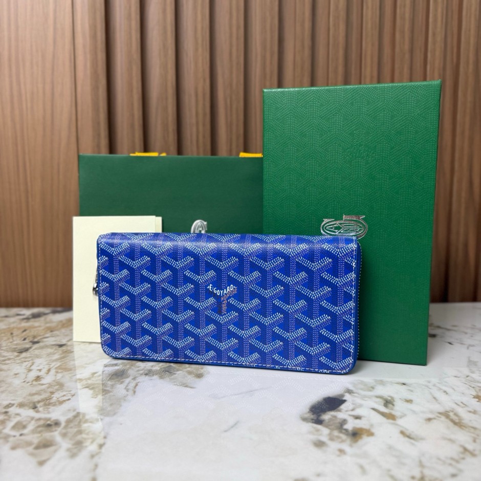 ゴヤール スーパーコピー 人気 マティニョンGM ウォレット 長財布 ブルー
