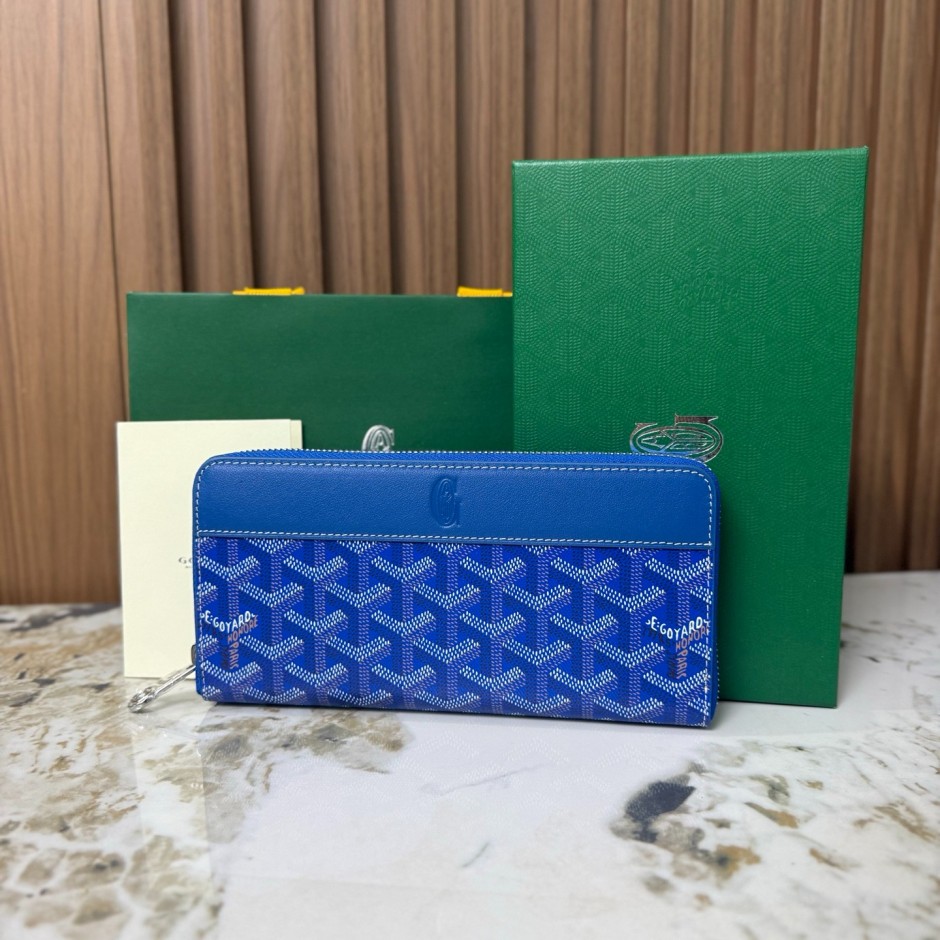 ゴヤール スーパーコピー 人気 マティニョンGM ウォレット 長財布 ブルー