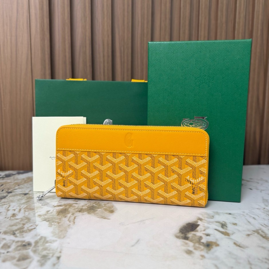 人気 ゴヤール マティニョンGM ウォレット スーパーコピー 長財布 イエロー