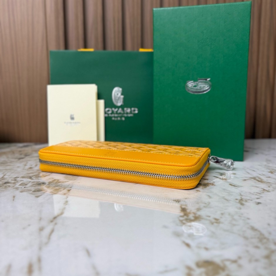 人気 ゴヤール マティニョンGM ウォレット スーパーコピー 長財布 イエロー