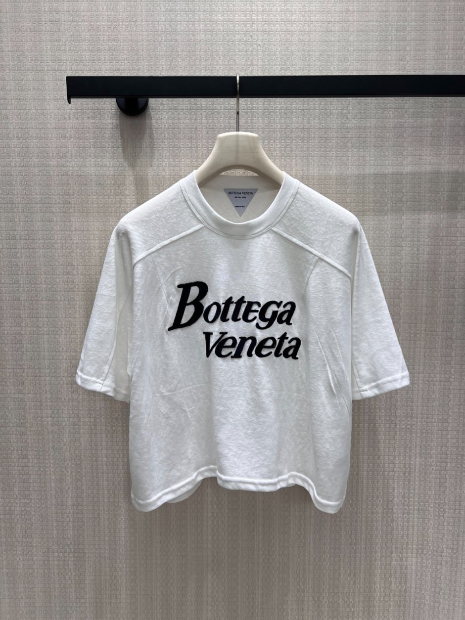 カジュアル リラックス ロゴ入り 半袖Tシャツ ボッテガ・ヴェネタ Tシャツ コピー ホワイト