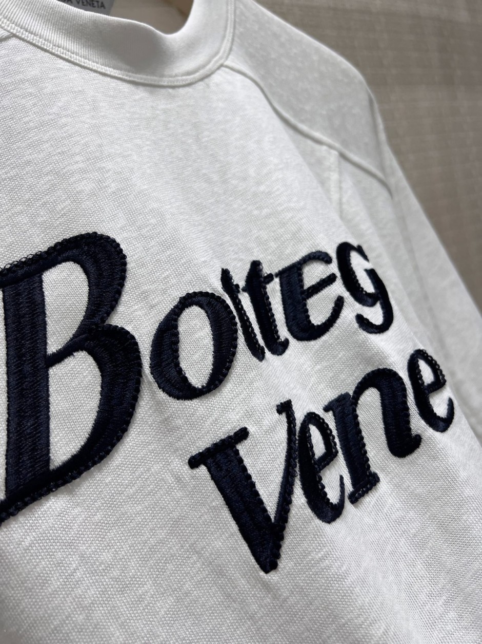 カジュアル リラックス ロゴ入り 半袖Tシャツ ボッテガ・ヴェネタ Tシャツ コピー ホワイト