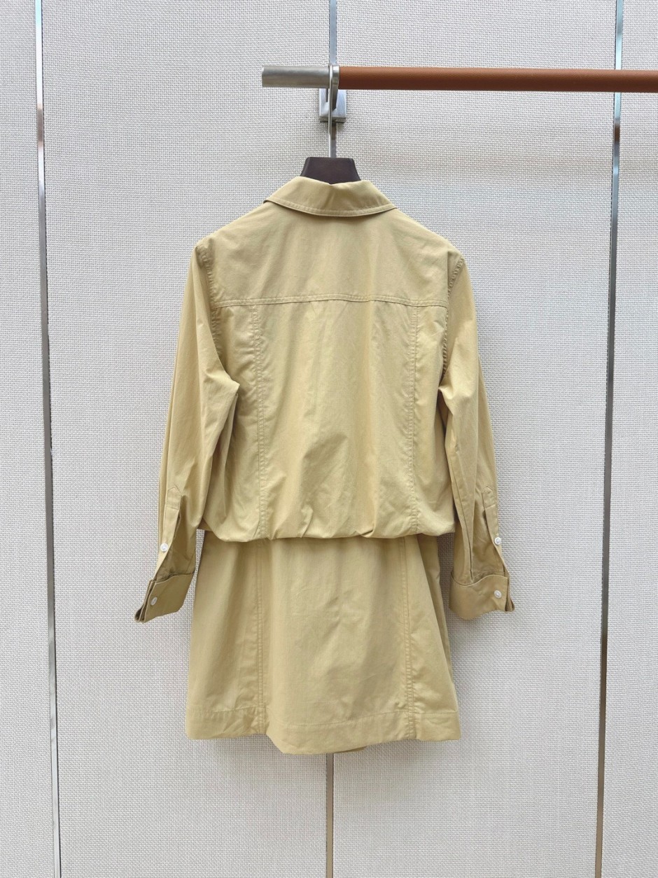 1785388118438295.jpg 2way レイヤード風 シャツワンピース ロエベ ワンピース コピー ベージュ