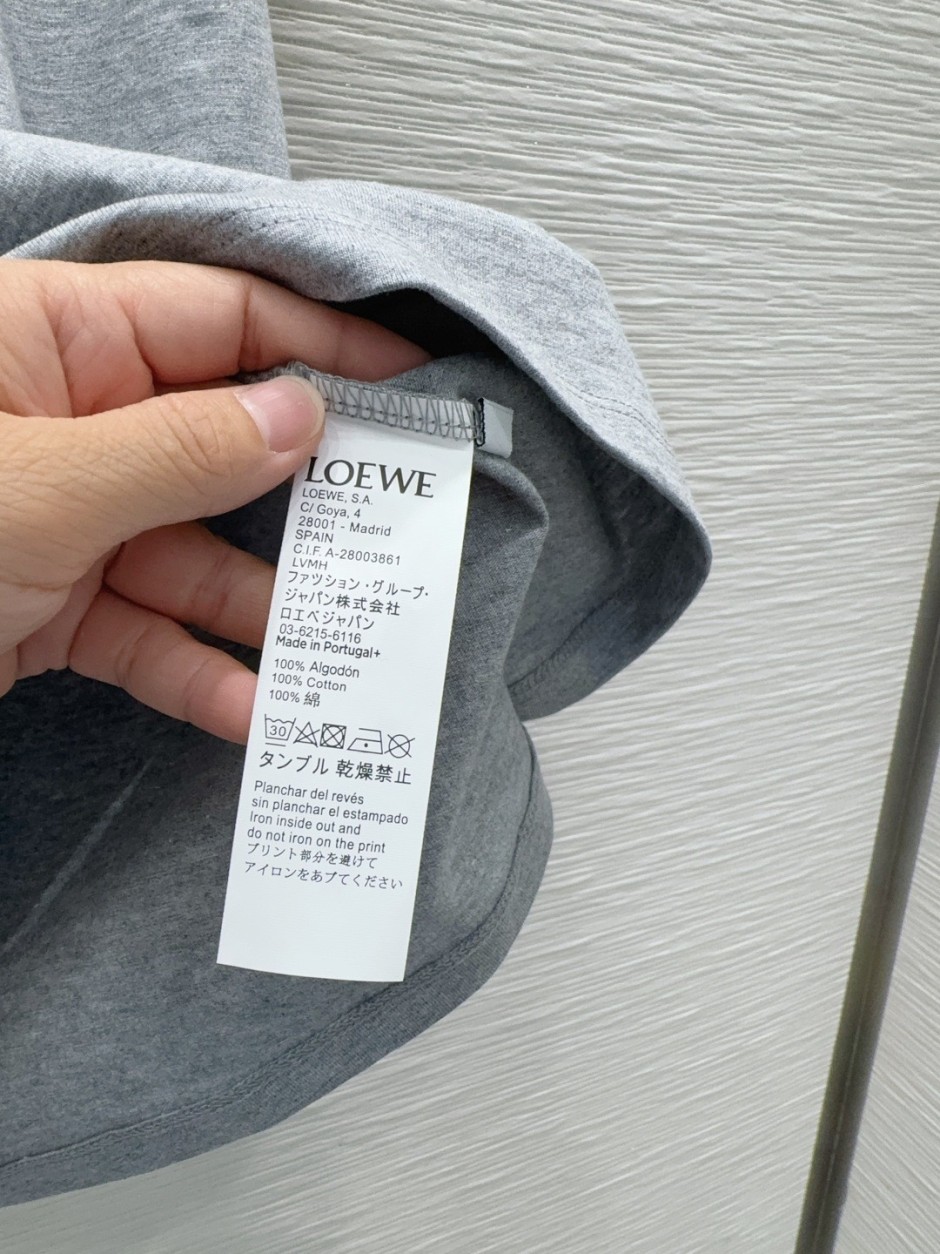 180周年限定 ライオン パッチ コットン Tシャツ ロエベ コピー グレー