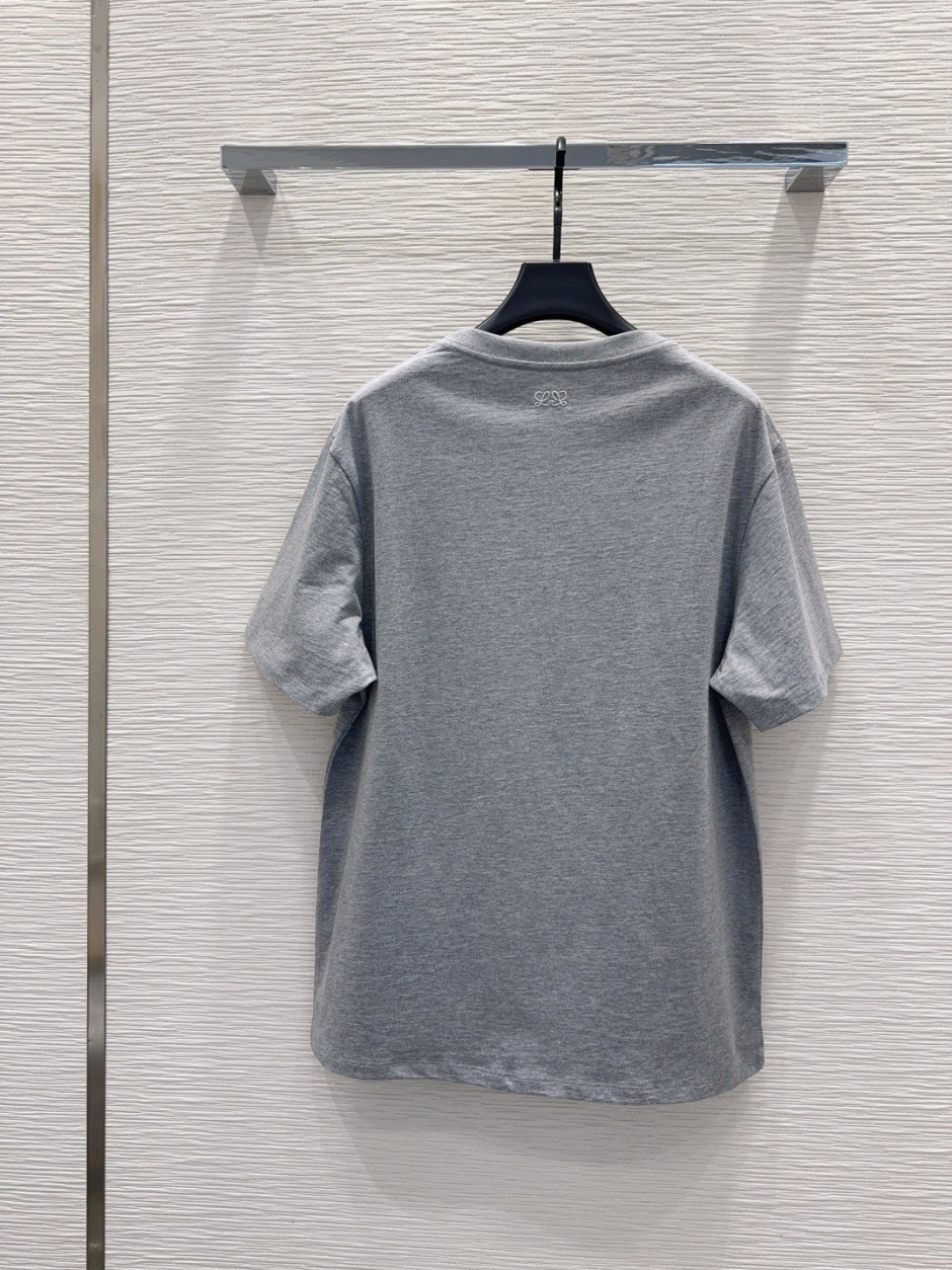 180周年限定 ライオン パッチ コットン Tシャツ ロエベ コピー グレー