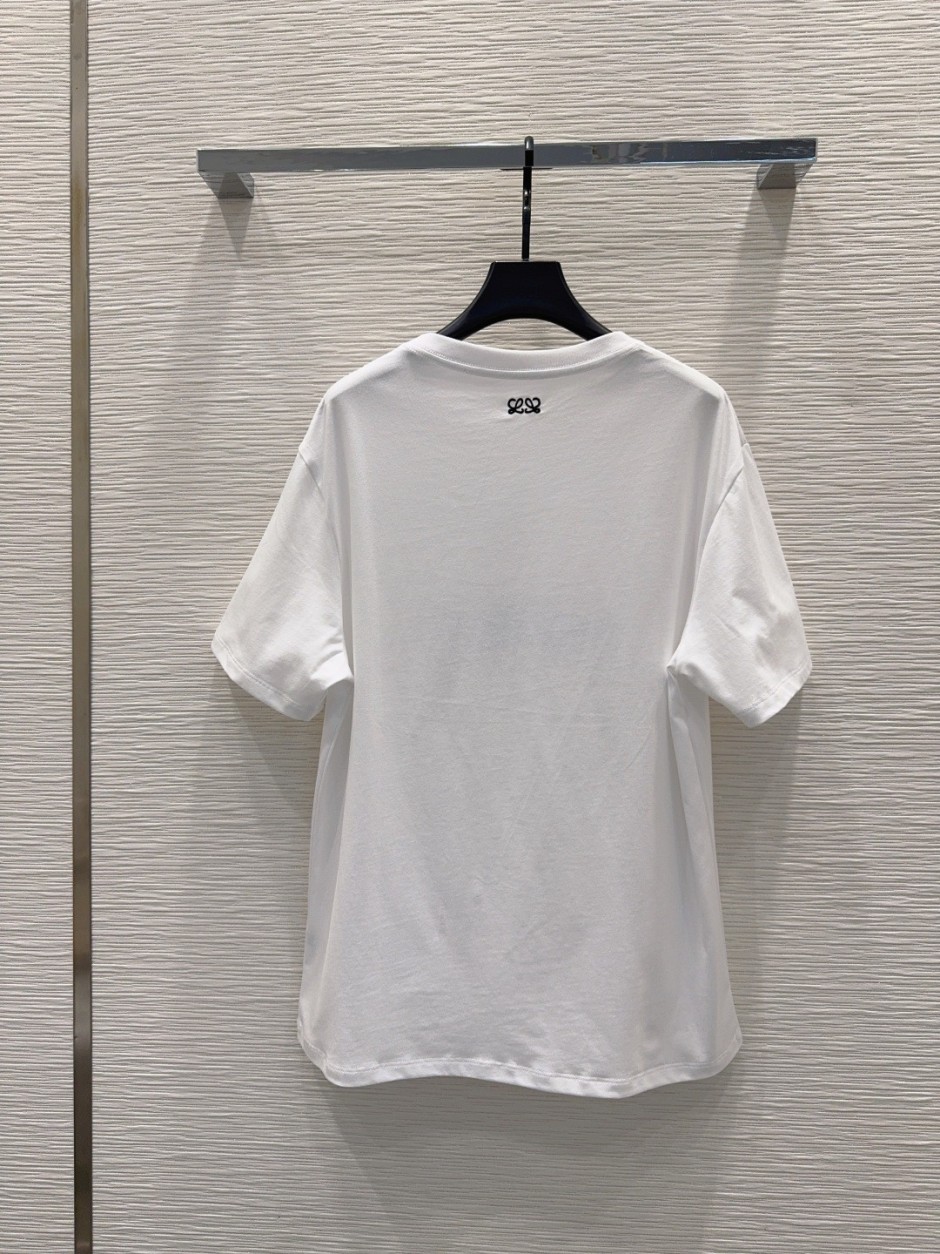 1785403823958959.jpg 180周年限定 ライオン パッチ コットン Tシャツ ロエベ コピー ホワイト