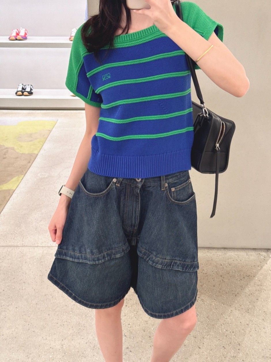 1785406346182114.jpg ロエベ ジーンズ コピー スタイリッシュ デニムショートパンツ