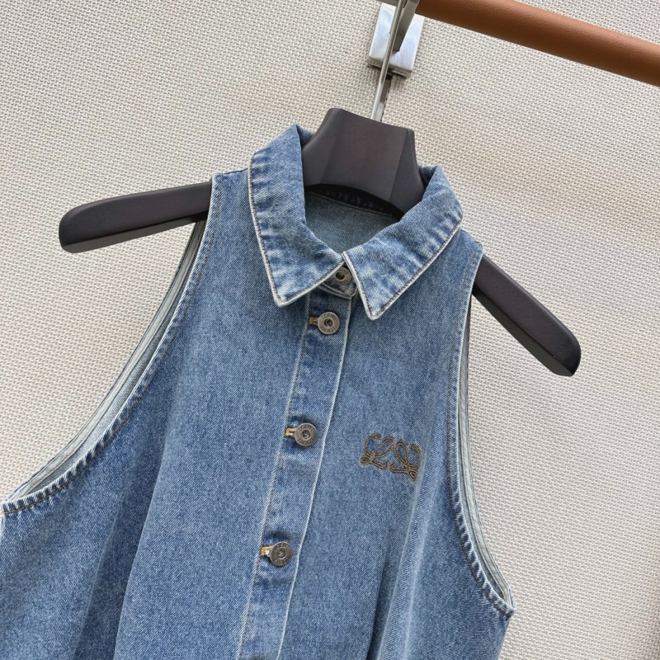 1785407674735098.jpg 洗練された カジュアル ダブルL刺繍 デニムベスト ロエベ シャツ コピー 合わせやすい