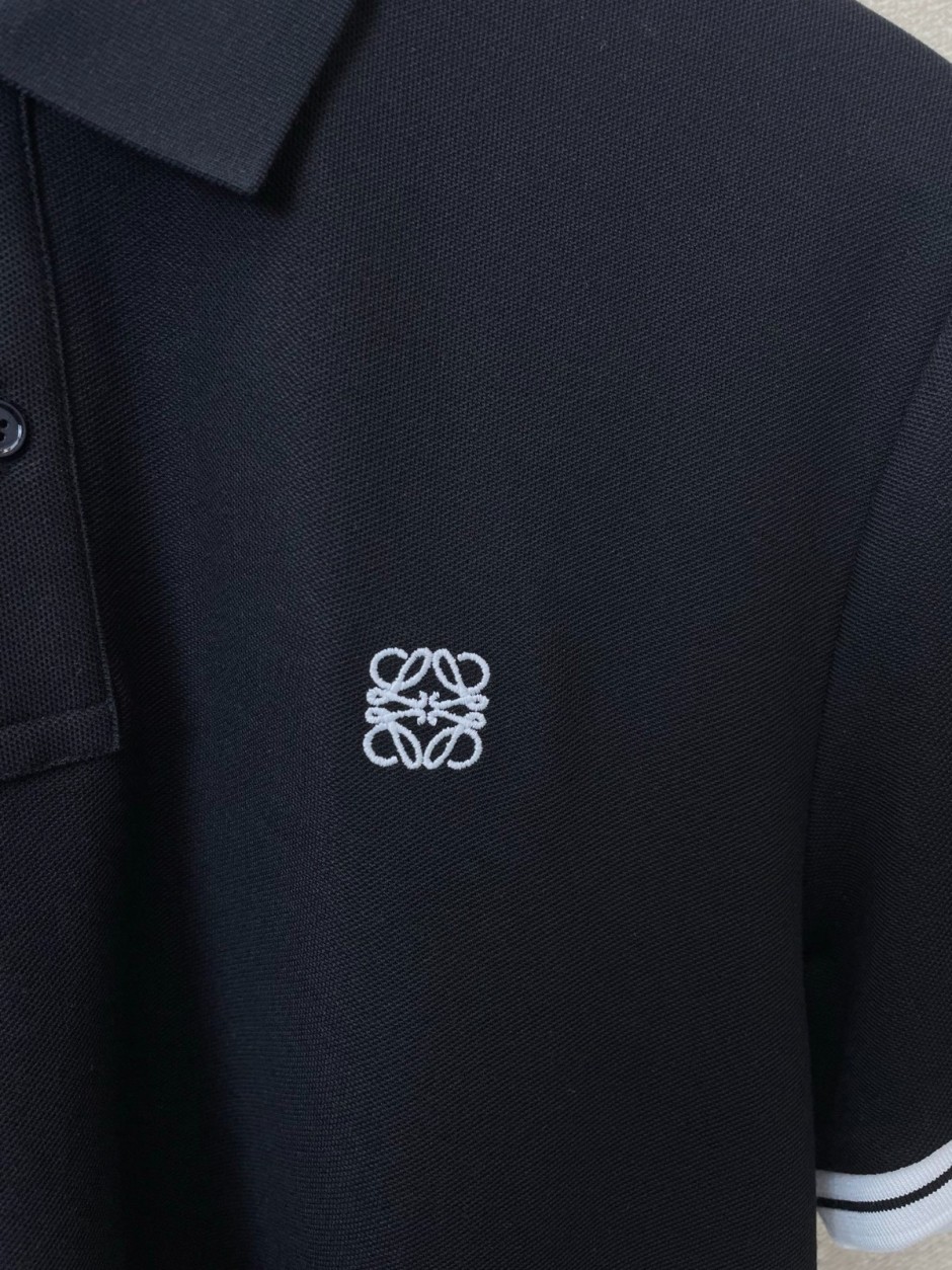 アナグラム刺繍 半袖 ポロシャツ ロエベ Tシャツ コピー カジュアル 洗練された