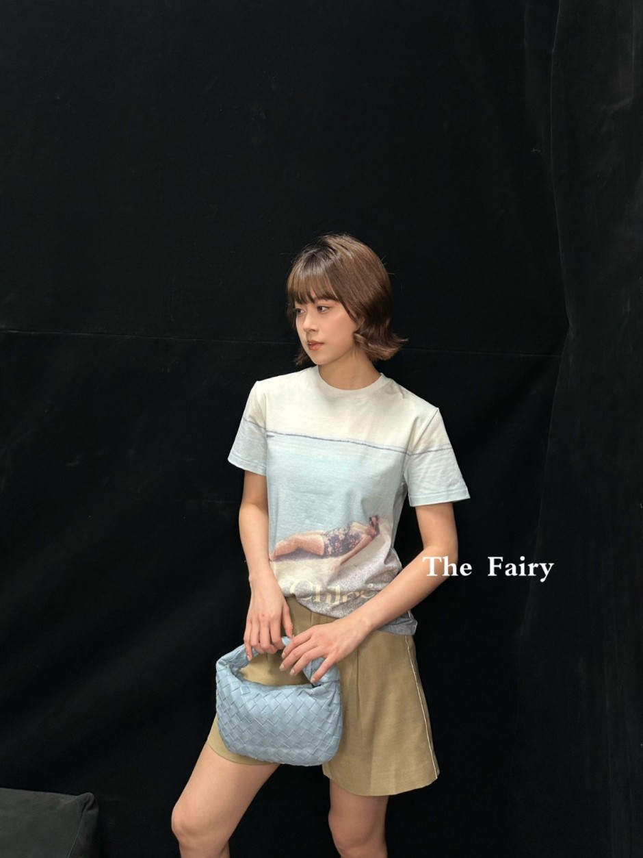 1785552493327254.jpg コットンジャージー クルーネック ロゴTシャツ クロエ Tシャツ 偽物 合わせやすい