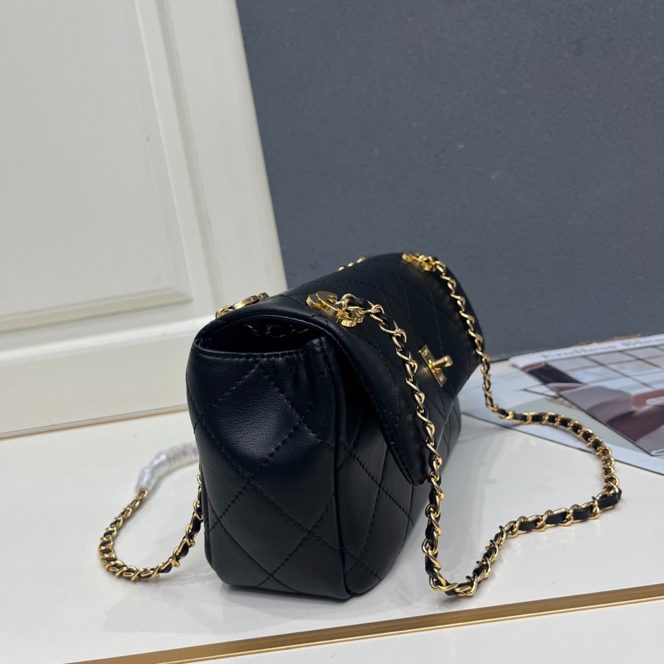 1785755671695338.jpg シャネル バッグ コピー キルティング レザー ショルダーバッグ ブラック