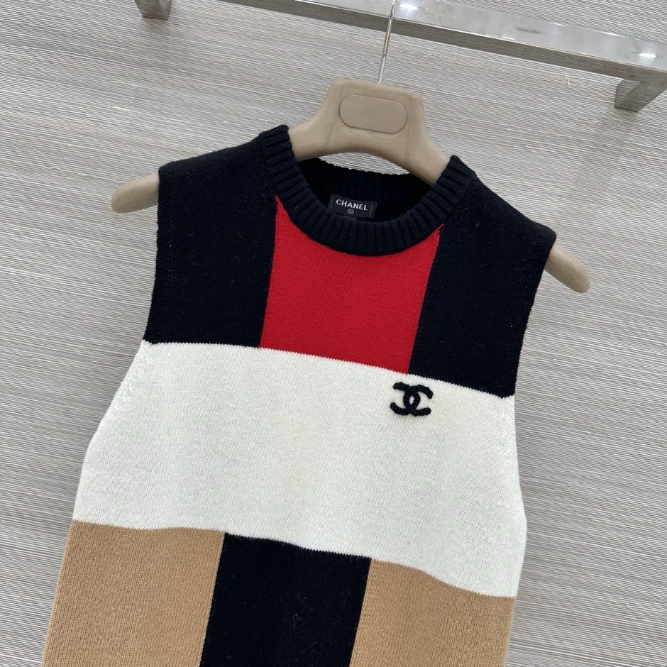 1785843606319289.jpg カシミヤ ウール ニットトップス ノースリーブ シャネル ニット 偽物