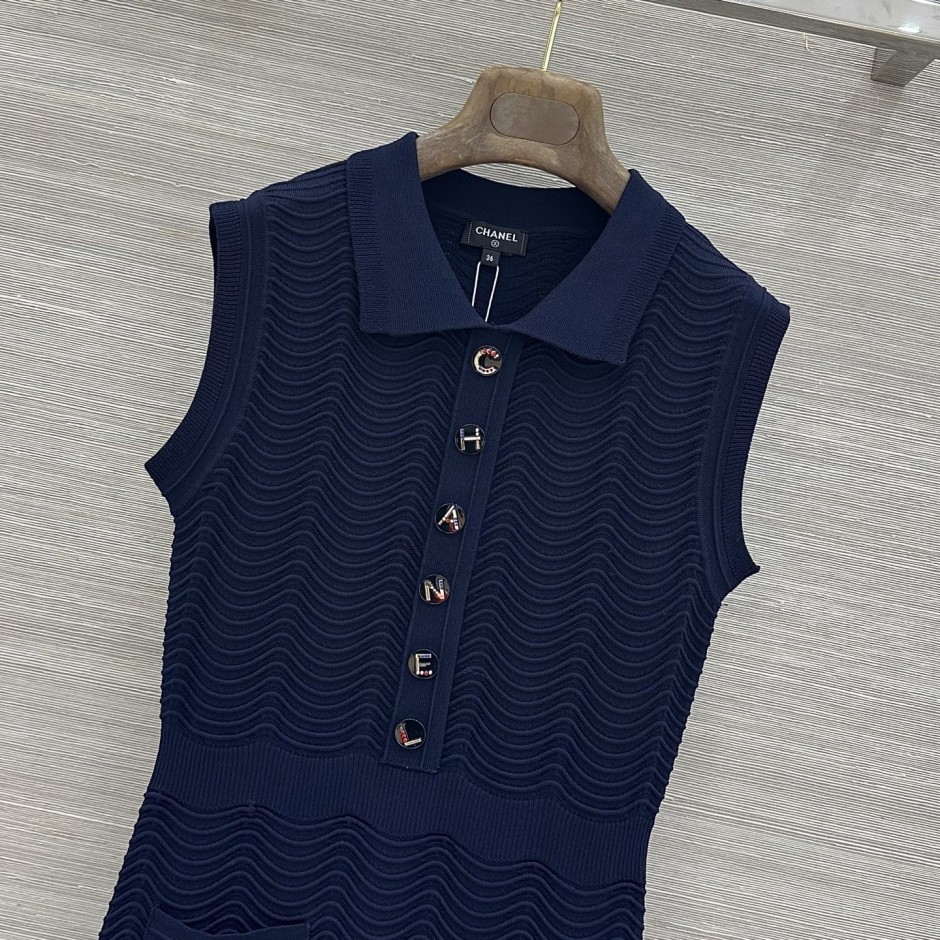 1785844186326488.jpg シャネル ワンピース 偽物 テンセルシルク ノースリーブサマーニットワンピース
