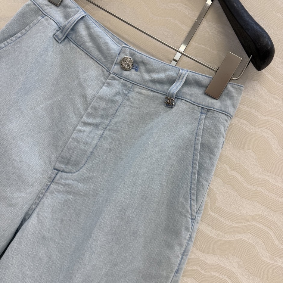 1785916375169593.jpg 洗練された 爽やか ハーフパンツ シャネル パンツ 偽物 ライトブルー