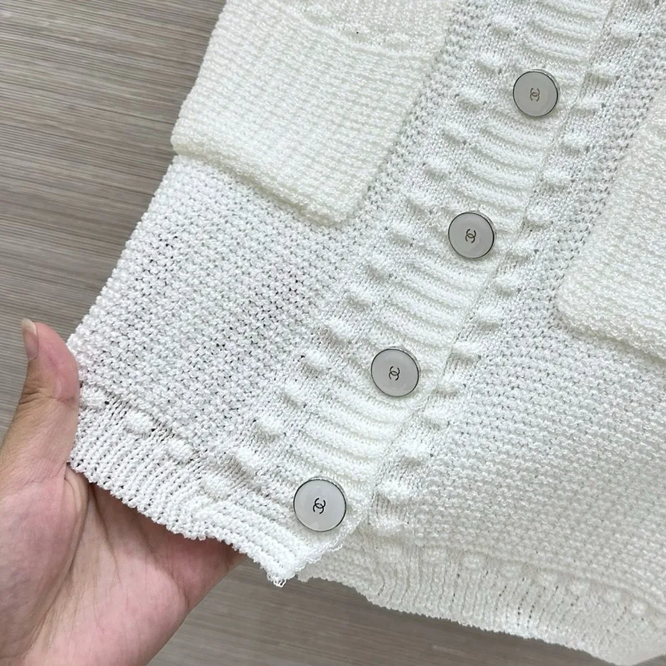 1785923348962068.jpg 大人可愛い シャネル ニット 偽物 コットン ニットノースリーブベスト