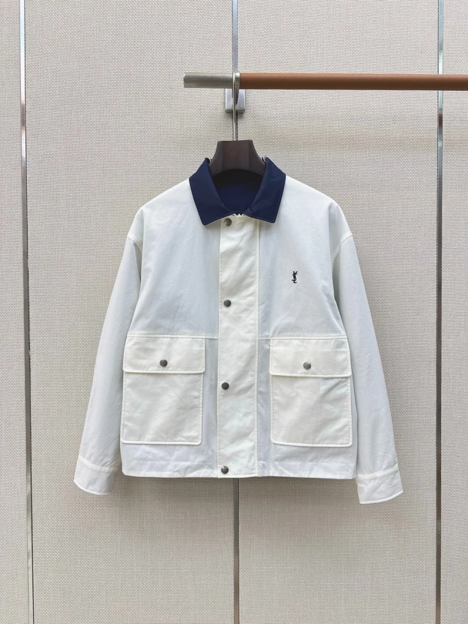 1785983106167217.jpg リバーシブル ブルゾン イヴ・サンローラン ジャケット コピー ロゴ刺繍