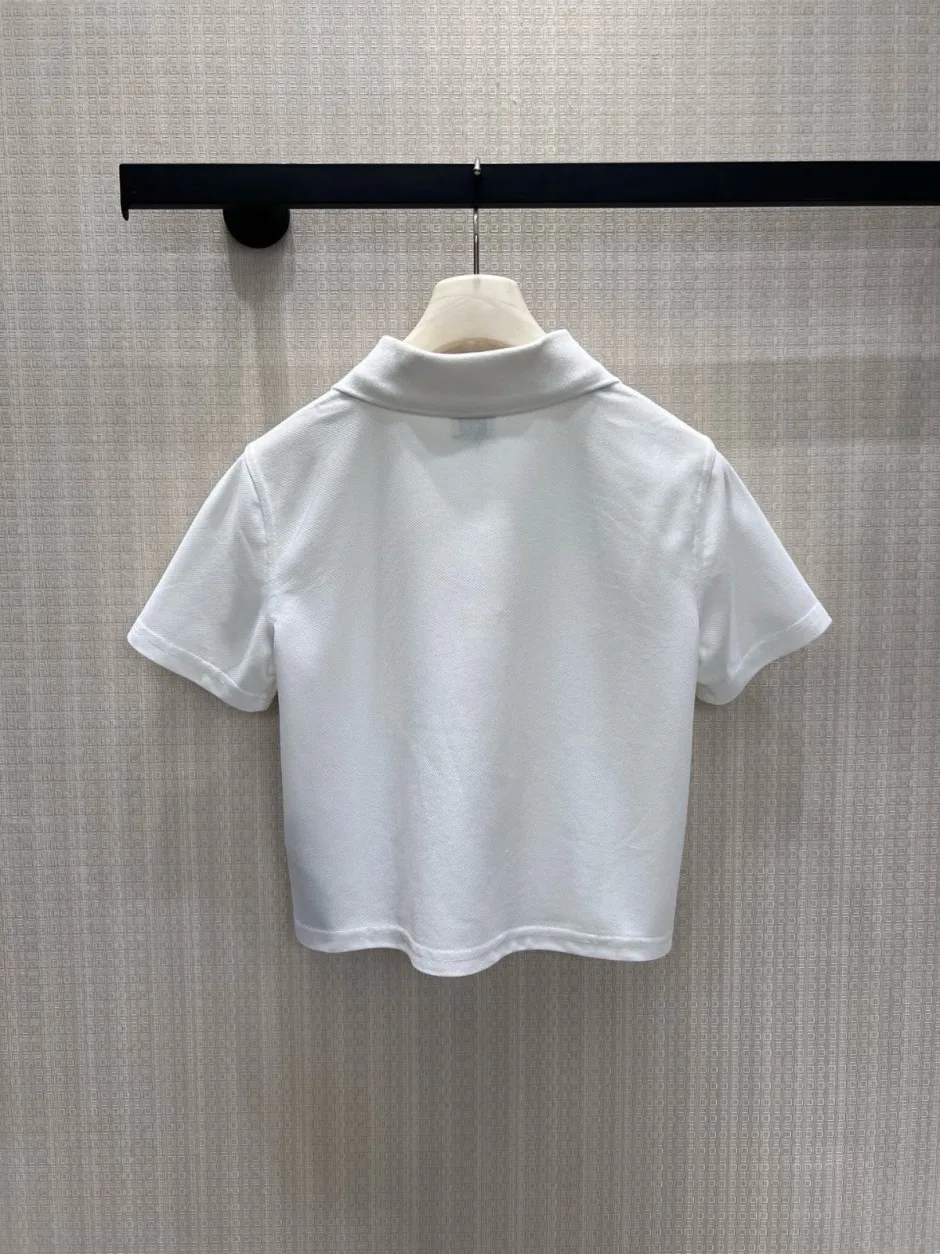 カジュアル コットン 半袖ポロシャツ イヴ・サンローラン Tシャツ コピー ホワイト