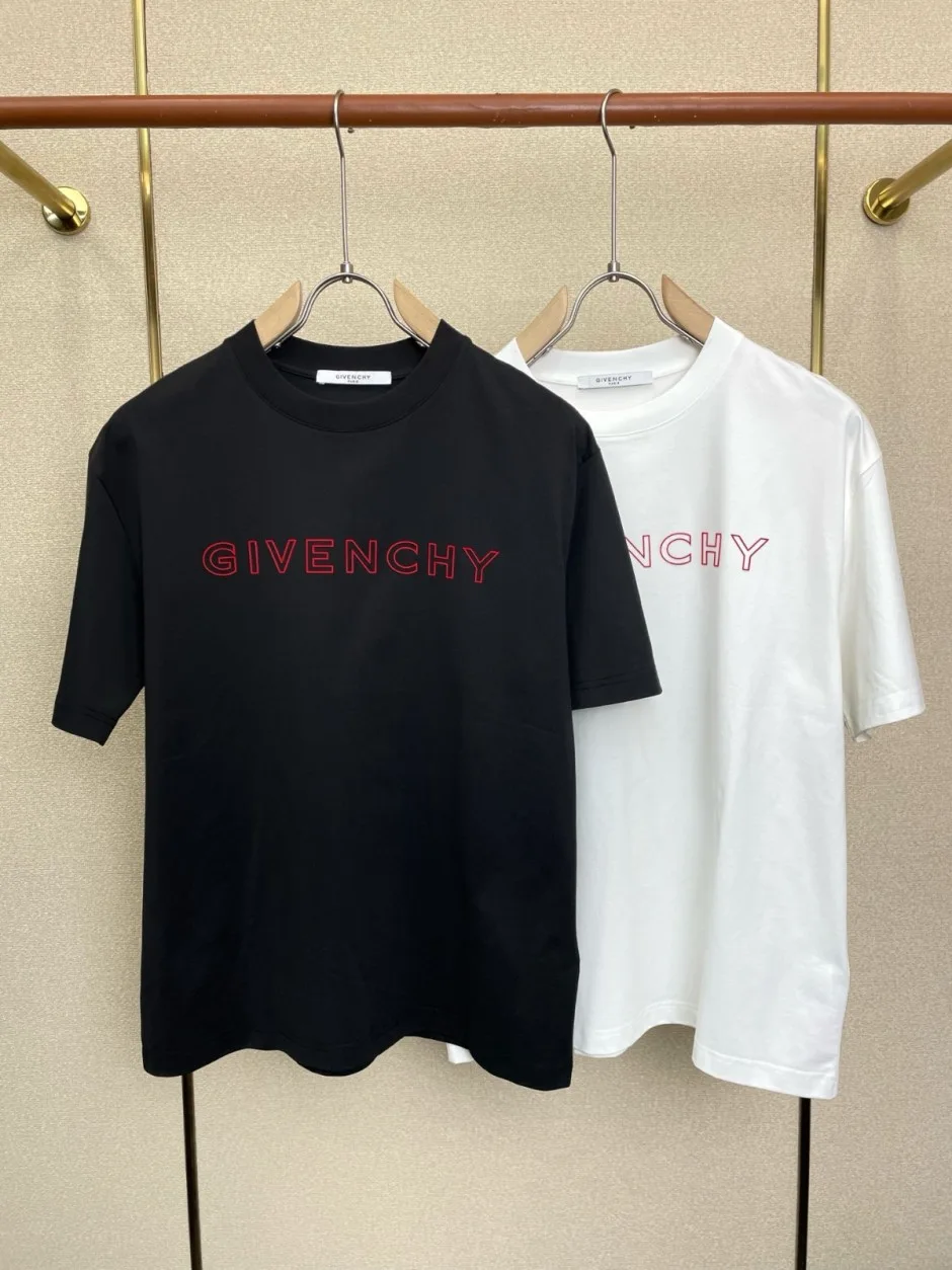 1785992092269260.jpg 定番 合わせやすい ジバンシィ Tシャツ 偽物 ロゴ クルーネック 半袖Tシャツ