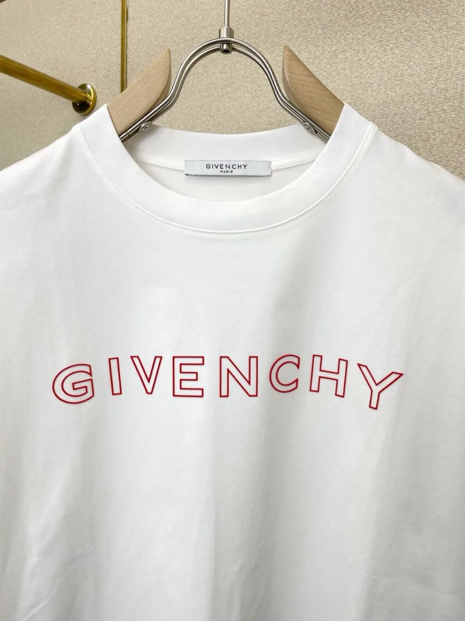 1785992100709801.jpg 定番 合わせやすい ジバンシィ Tシャツ 偽物 ロゴ クルーネック 半袖Tシャツ